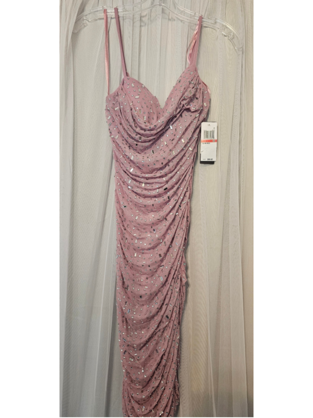 Seni & Cade Bodycon Lavendar Dress with Rhinestones Juniors size XS